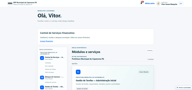 Helpdesk TI — ERP Municipal Multimódulos