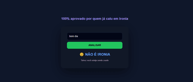 Detector de Ironia em Português com IA